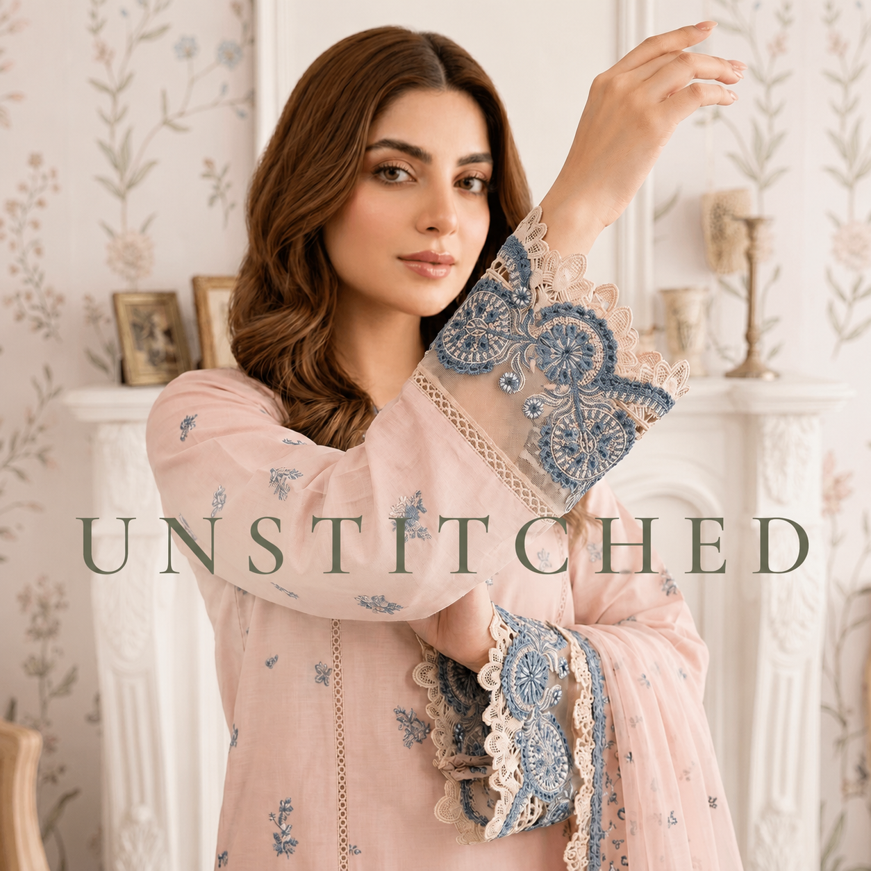 Unstitched embroidered