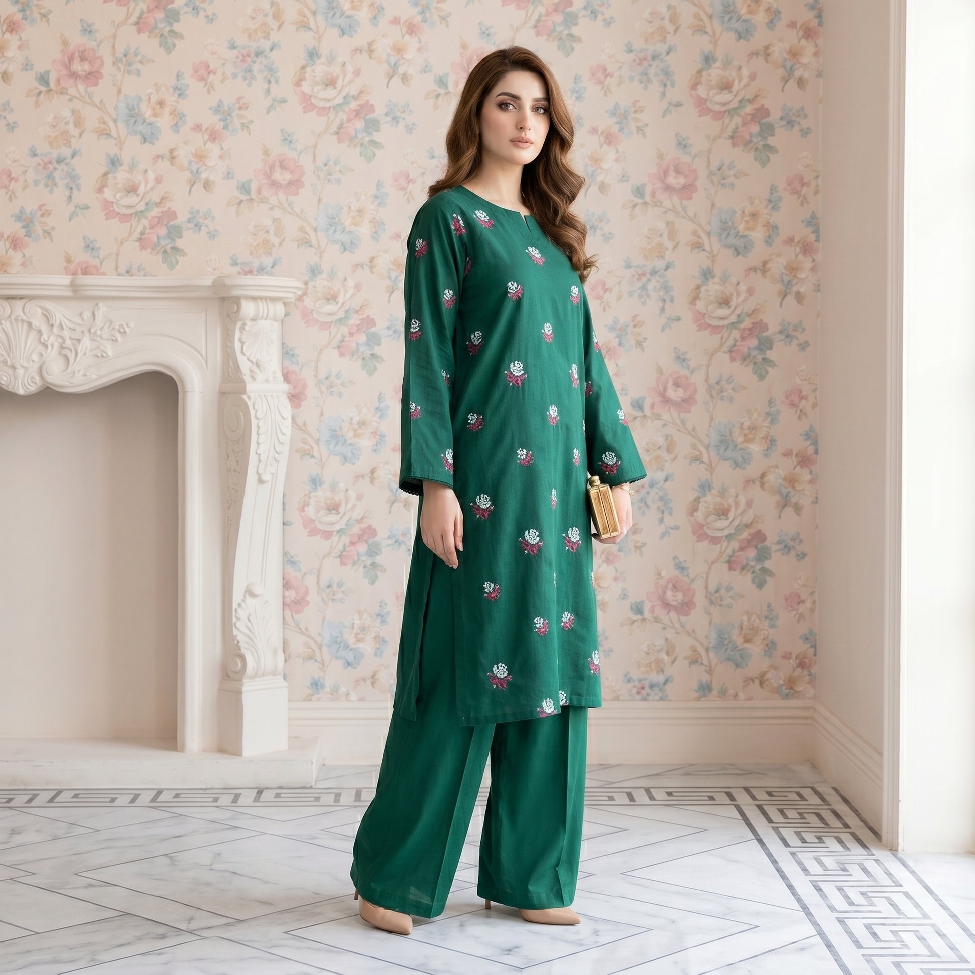 Emerald Garden embroidered lawn 2-piece suit by ILHAM PREMIUM
