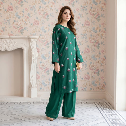 Emerald Garden embroidered lawn 2-piece suit by ILHAM PREMIUM
