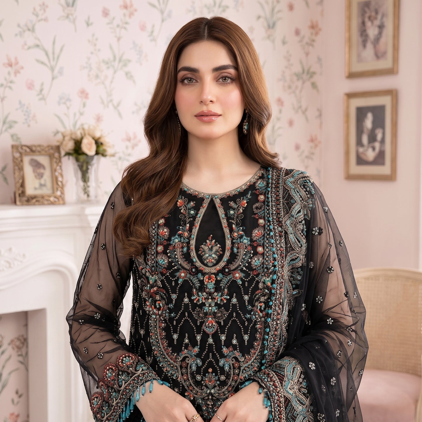 Black raw silk trouser from Midnight Opulence 3-piece suit